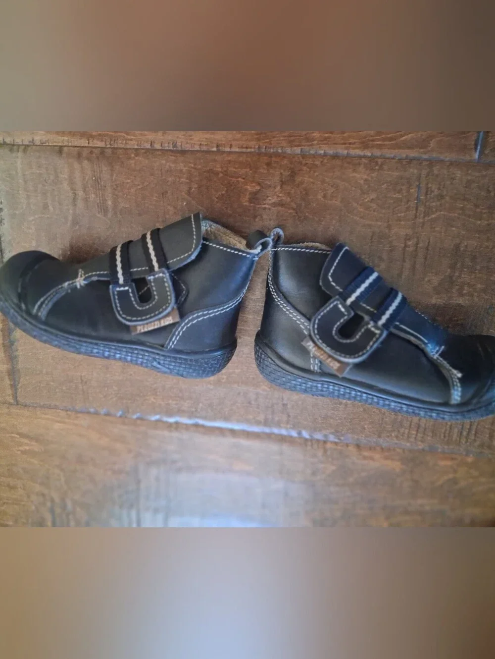​EUC Peruzzi Kids Black Leather High-Top Shoes | Size 6